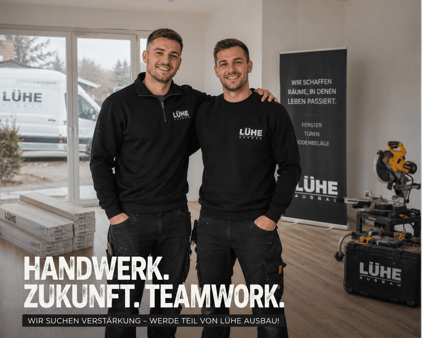 Auszubildende von Lühe Ausbau bei der Arbeit