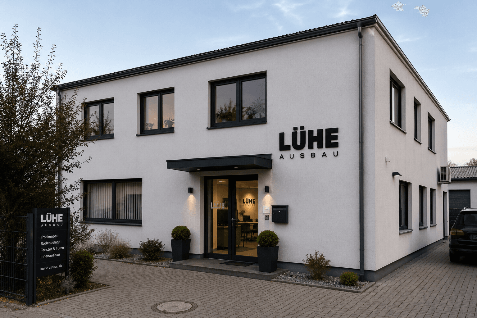 Büro und Ausstellung der Lühe Ausbau in Helvesiek